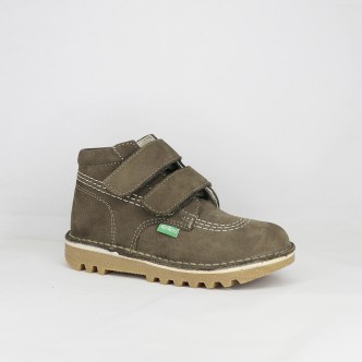 kickers bota neovelcro kaki